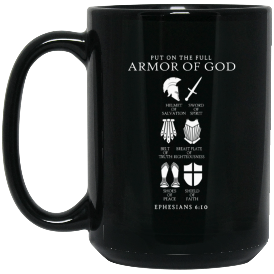 Armor of God Black Mug