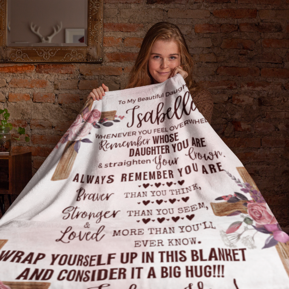 (ALMOST SOLD OUT - #1 SELLER) PERSONALIZED Pink Cross Blanket - 50% OFF ENDING SOON