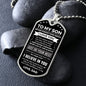 To My Son | Never Forget How Much I Love You | Dog Tag Chain