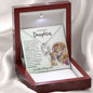 To My Beautiful Daughter | Watercolor Lions | Forever Love Necklace