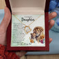 To My Beautiful Daughter | Never Forget Watercolor Lions | Forever Love Necklace