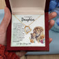 To My Beautiful Daughter | Watercolor Lions | Forever Love Necklace