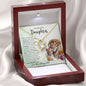 To My Beautiful Daughter | Never Forget Watercolor Lions | Forever Love Necklace