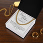 Promise Necklace | Hand In Hand | Cuban Link Chain