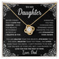 To My Daughter | I Believe In You | Love Knot Necklace