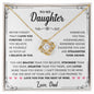 To My Daughter | Believe In Yourself (Crown Hearts) | Love Knot Necklace