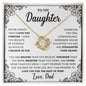 To My Daughter | I Love You Forever | Love Knot Necklace