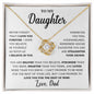 To My Daughter | Straighten Your Crown | Love Knot Necklace