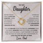 To My Daughter | Believe In Yourself (Sunflowers) | Love Knot Necklace