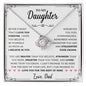 To My Daughter | Believe In Yourself (Crown Hearts) | Love Knot Necklace