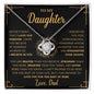 To My Daughter | I Love You Forever (Gold) | Love Knot Necklace