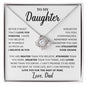 To My Daughter | Straighten Your Crown | Love Knot Necklace