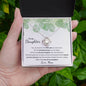 To My Daughter | You Are Loved Green Leaves | Love Knot Necklace