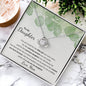 To My Daughter | You Are Loved Green Leaves | Love Knot Necklace