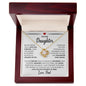 To My Daughter | You Are Braver (Heart) | Love Knot Necklace