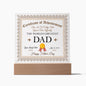 World's Greatest Dad | Certificate of Achievement | Square Acrylic Plaque (with LED Option)