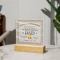 World's Greatest Dad | Certificate of Achievement | Square Acrylic Plaque (with LED Option)