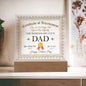 World's Greatest Dad | Certificate of Achievement | Square Acrylic Plaque (with LED Option)