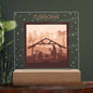 O Holy Night | Nativity Scene | Square Acrylic Plaque (LED Option)