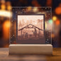 O Holy Night | Nativity Scene | Square Acrylic Plaque (LED Option)