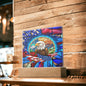 Stained Glass Patriotic Eagle | Acrylic Plaque (LED Option)