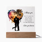 I Choose You | Man & Woman Sunset Heart Acrylic Plaque