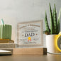 World's Greatest Dad | Certificate of Achievement | Square Acrylic Plaque (with LED Option)