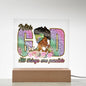 With God All Things Are Possible | Acrylic Plaque (LED Option)