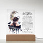 To My Beautiful Daughter | Never Forget That I Love You | Square Acrylic Plaque (LED Option)