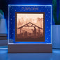 O Holy Night | Nativity Scene | Square Acrylic Plaque (LED Option)