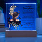 To My Beautiful Daughter | Never Forget That I Love You | Square Acrylic Plaque (LED Option)