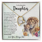 To My Beautiful Daughter | Watercolor Lions | Forever Love Necklace