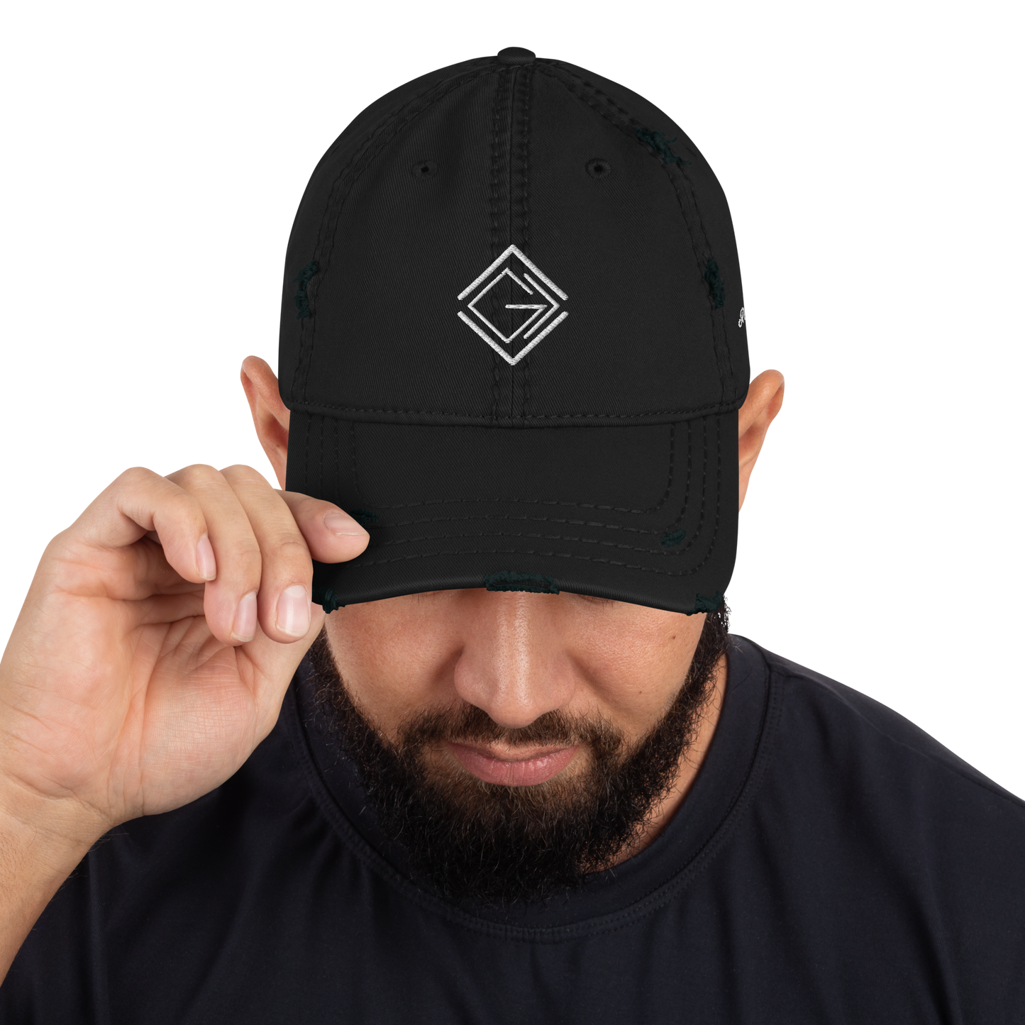 GOD IS GREATER THAN THE HIGHS AND LOWS | Embroidered Distressed Cap