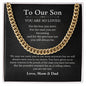 To Our Son | You Are So Loved | Cuban Chain Necklace for Son