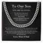 To Our Son | You Are So Loved | Cuban Chain Necklace for Son