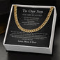 To Our Son | You Are So Loved | Cuban Chain Necklace for Son