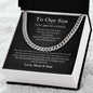 To Our Son | You Are So Loved | Cuban Chain Necklace for Son