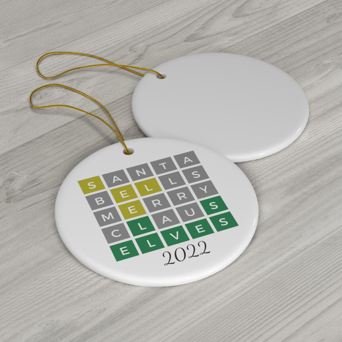2022 Wordle Ornament | Wordle Christmas Gift | Funny Wordle Lover Gift 2022
