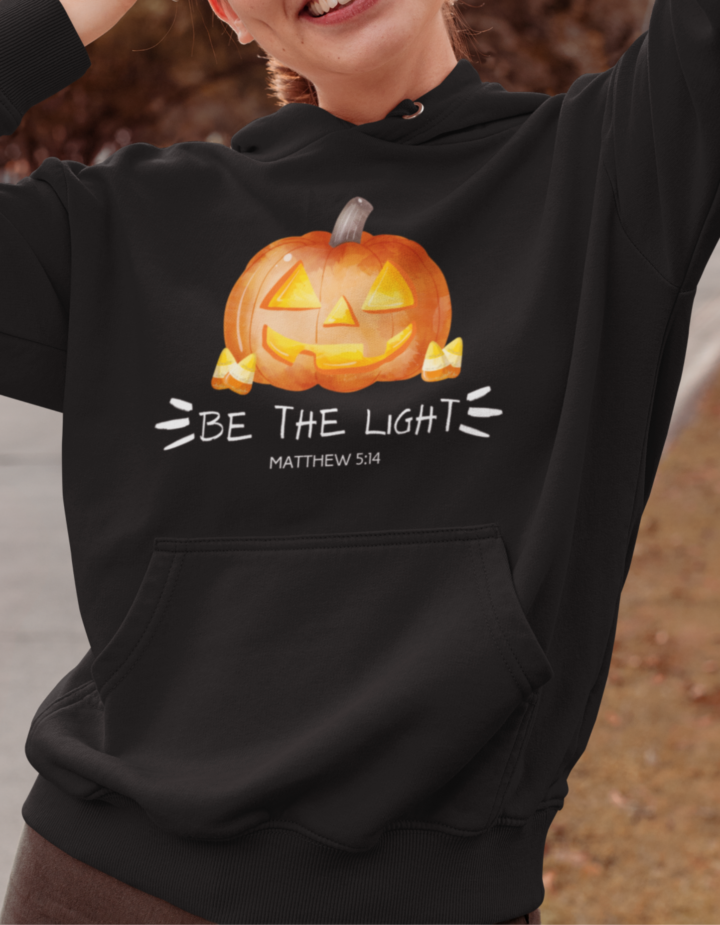 Be the Light Jack-O-Lantern Hoodie (Unisex)