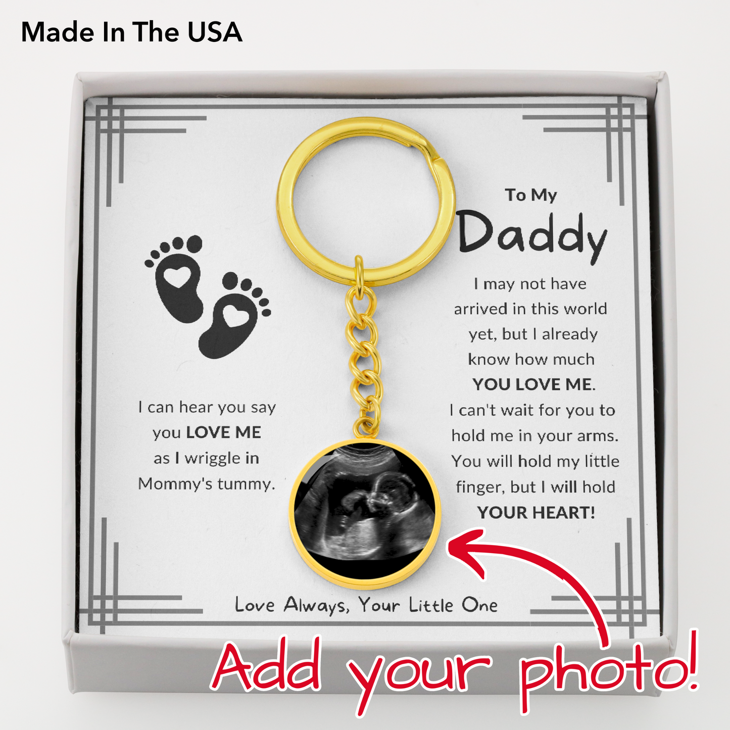 Daddy to Be | Photo Keepsake Keychain