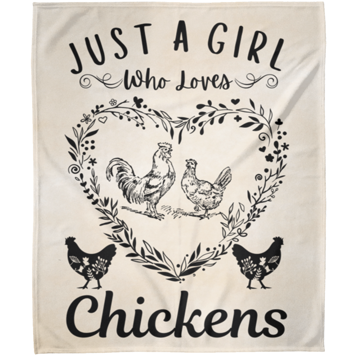 Just a Girl Who Loves Chickens Arctic Fleece Blanket 50x60