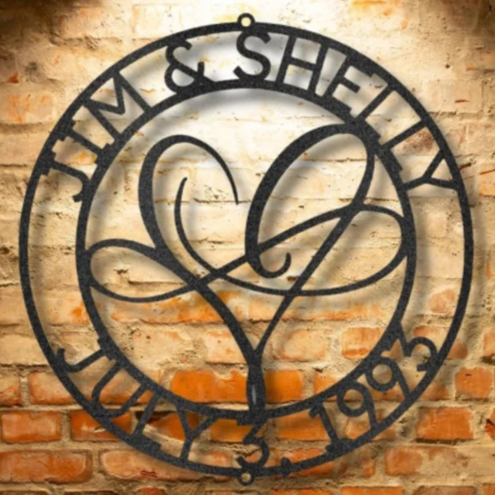 Infinite Love Monogram - Steel Sign