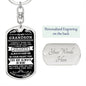 To My Grandson | Pages of My Life | Dog Tag Keychain