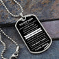 To My Son | Just Do Your Best | Dog Tag with Chain (Custom Engraving Optional)