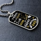 Dad Birthday | I Have a Hero | Dog Tag with Chain (Custom Engraving Optional)