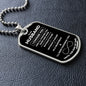 To My Husband | I Choose You | Dog Tag with Chain (Custom Engraving Optional)