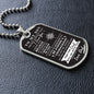 To My Son | Be Strong & Courageous | Dog Tag with Chain (Custom Engraving Optional)