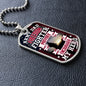 Army Dad Freedom Fighter | My Hero | Dog Tag with Chain (Custom Engraving Optional)