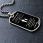 To My Son | Father & Son B&W | Dog Tag & Chain