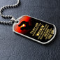 To My Son | Believe in Yourself | Dog Tag with Chain (Custom Engraving Optional)